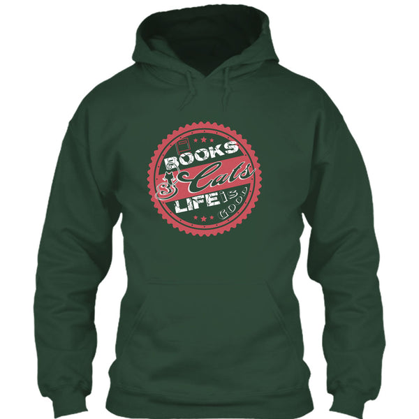 Books & Cat Life Is Good T Shirt, I Love Reading Book T Shirt