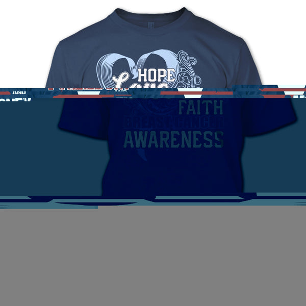 Hope Love Faith T Shirt, Breast Cancer Awareness T Shirt