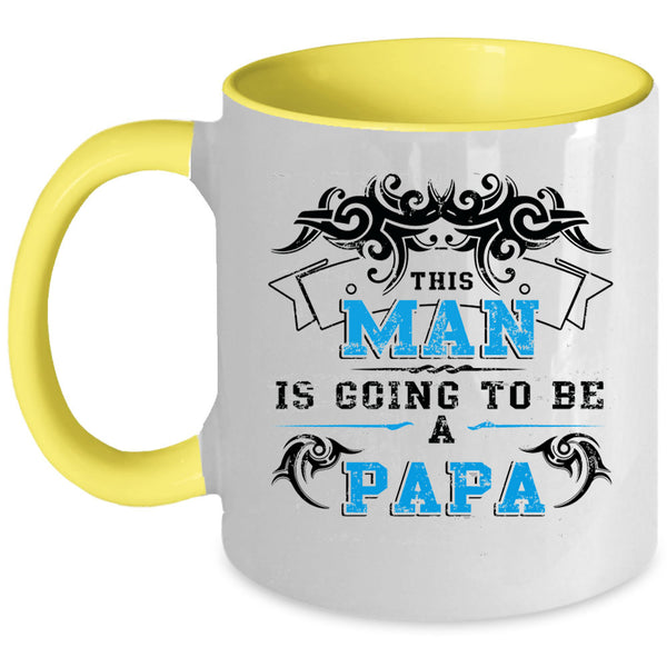 Being A Papa Coffee Mug, This Man Is Going To Be A Papa Accent Mug