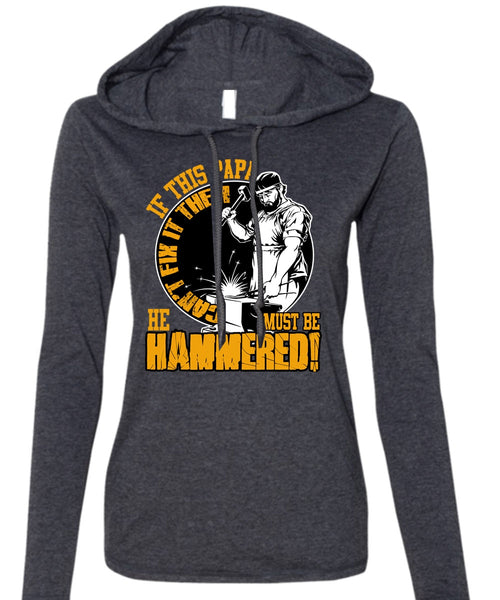 If This Papa Can't Fix It T Shirt, Being A Papa T Shirt (Anvil Ladies Ringspun Hooded)