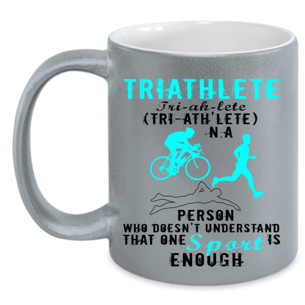 Cool Gift For Triathlete Coffee Mug, Triathlete Accent Mug