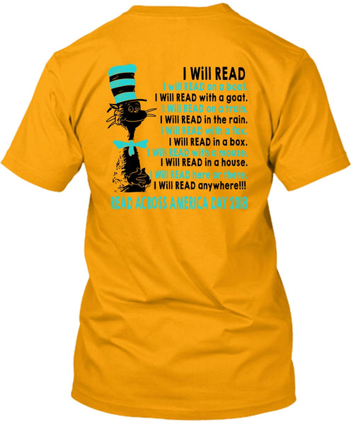 The Cat in the Hat T Shirt, I Will Read With A Mouse T Shirt, Read Across America Day 2018 T Shirt