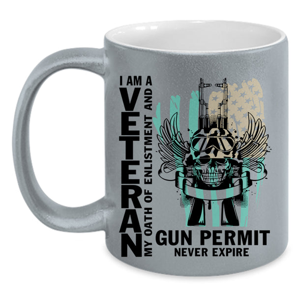 Funny Gift For Grandpa Coffee Mug, I Am A Veteran Accent Mug