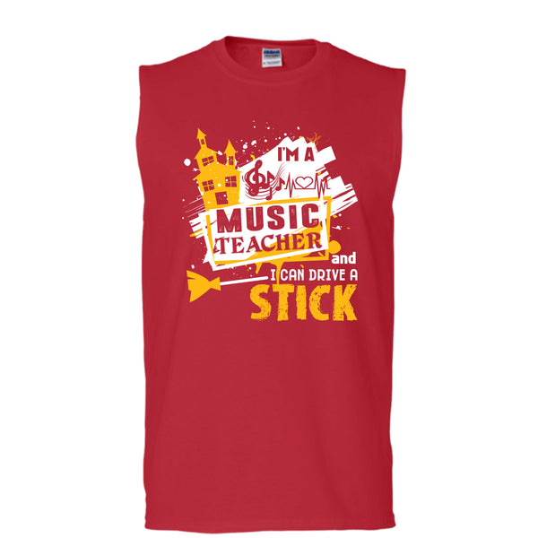 Coolest Halloween T Shirt, I'm A Music Teacher T Shirt, Cool T Shirt (Men's Cotton Sleeveless)