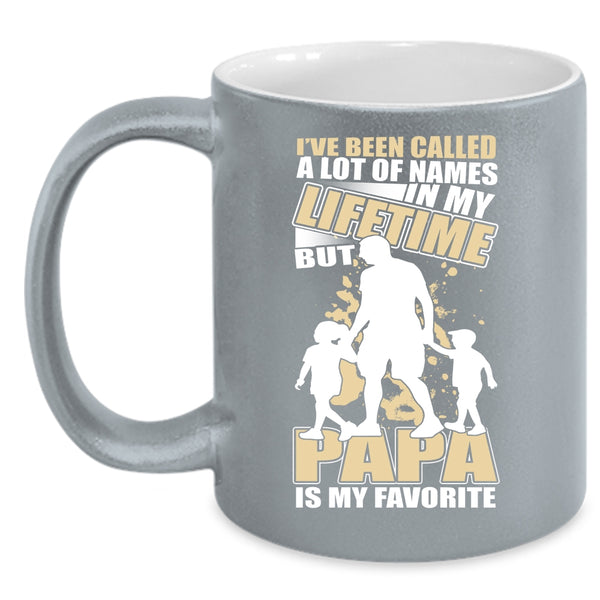 Papa Is My Favorite Name Coffee Mug, Gift For Dad Coffee Cup