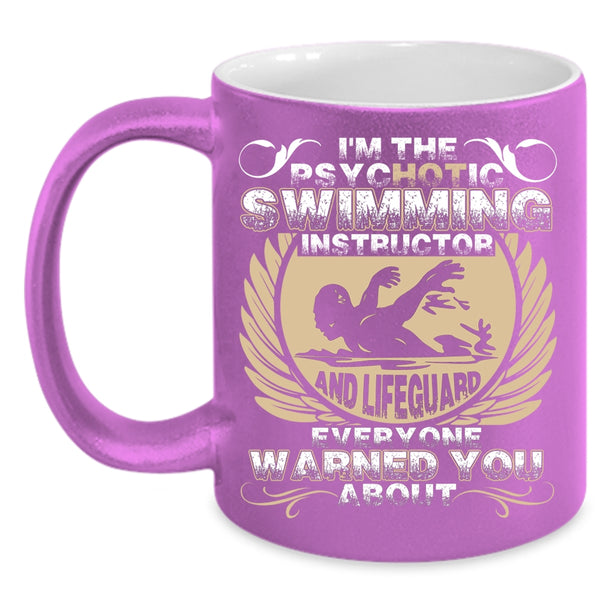 Swimming Instructor And Lifeguard Coffee Mug, Funny Swimming Coffee Cup