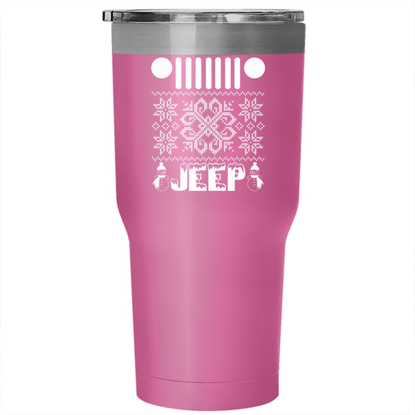 Jeep Tumbler 30 oz Stainless Steel, Christmas Gift For Jeep Driver Travel Mug