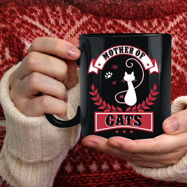 Mother Of Cats Coffee Mug, Cute Gift For Mom Coffee Cup
