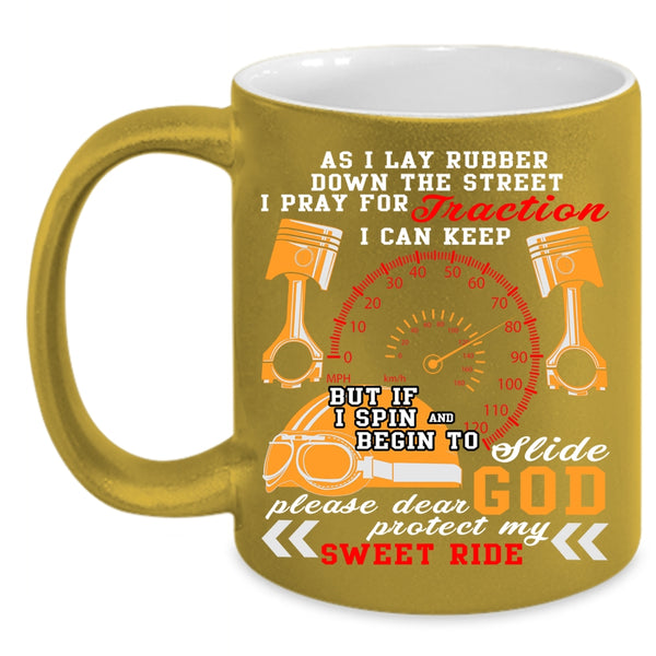 I Pray For Traction Coffee Mug, Funny Gift For Trucker Coffee Cup