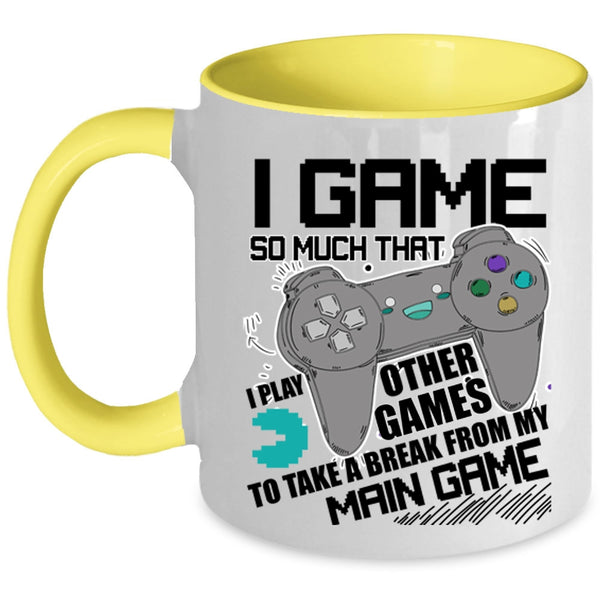 Funny Gift For Gamer Coffee Mug, I Game Accent Mug