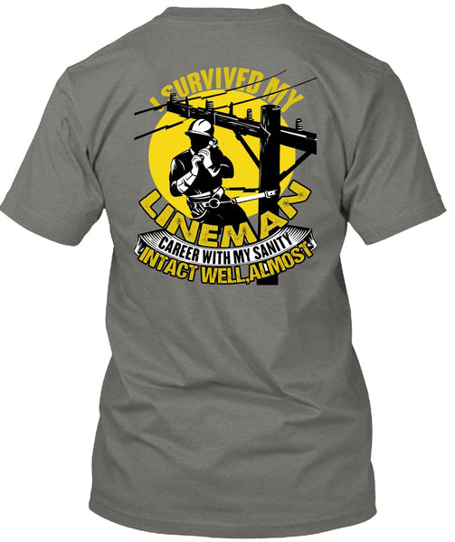 I Survived My Lineman T Shirt, I Love Lineman T Shirt