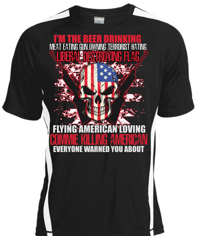 A black t-shirt with the shopify logo