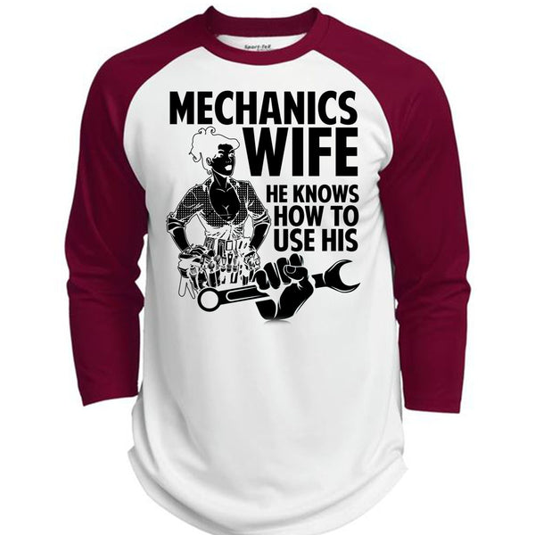 Mechanic's Wife T Shirt, I Love Wife T Shirt, Awesome T-Shirts  (Polyester Game Baseball Jersey)