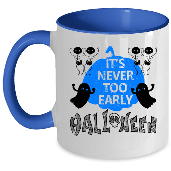 Scary Ghost Coffee Mug, It's Never Too Early Halloween Accent Mug