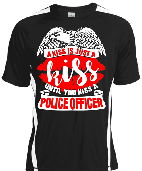 A black t-shirt with the shopify logo