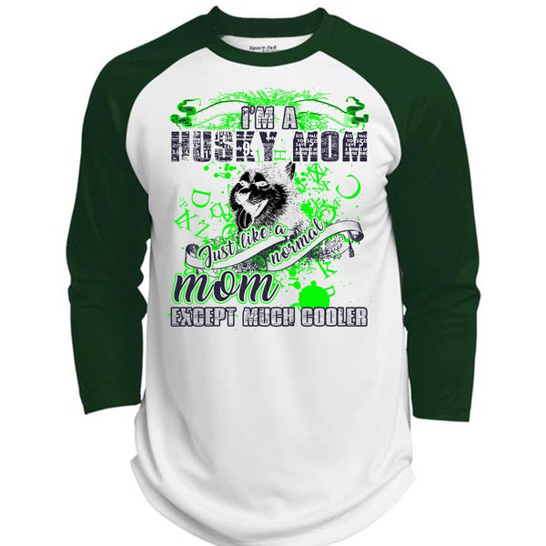 I'm A Husky Mom T Shirt, I Love Husky T Shirt, Awesome T-Shirts  (Polyester Game Baseball Jersey)