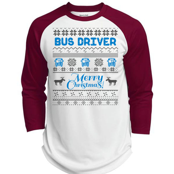 Bus Driver Merry Christmas T Shirt, I Love Driving T Shirt, Awesome T-Shirts  (Polyester Game Baseball Jersey)
