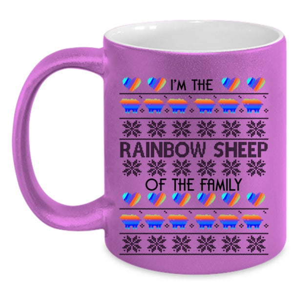 Christmas Coffee Mug, I'm The Rainbow Sheep Of The Family Accent Mug