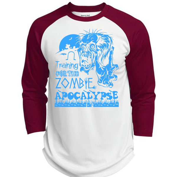 Training For The Zombie Apocalypse T Shirt, Wait For Halloween T Shirt, Awesome T-Shirts  (Polyester Game Baseball Jersey)
