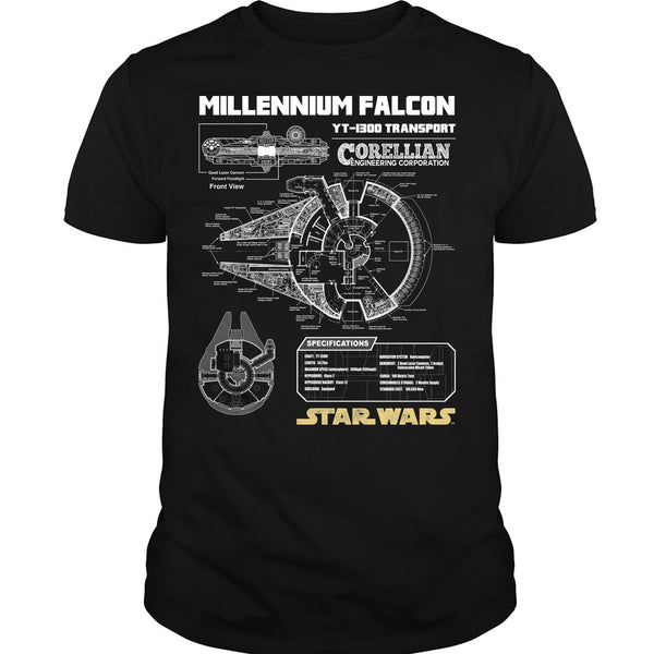 A black t-shirt with the shopify logo