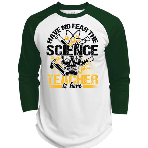 Have No Fear The Science Teacher Is Here T Shirt, I Love Teacher T Shirt, Awesome T-Shirts  (Polyester Game Baseball Jersey)