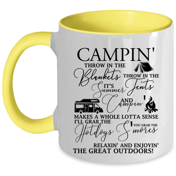 Relaxing And Enjoying The Great Outdoors Coffee Mug, Camping Accent Mug