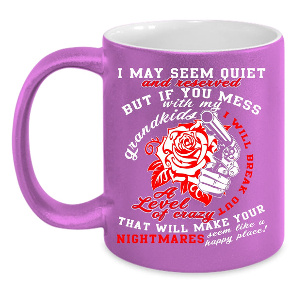 Don't Mess With My Grandkids Coffee Mug, Cool Gift For Dad Coffee Cup