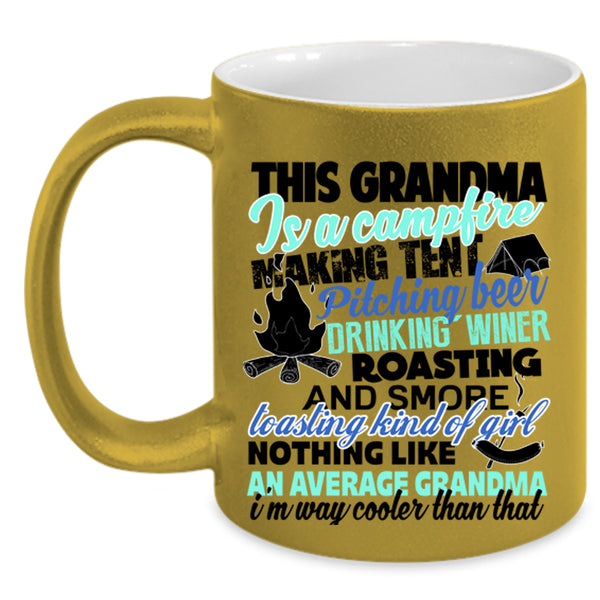 Cool Grandpa Coffee Mug, This Grandma Is A Campfire Accent Mug