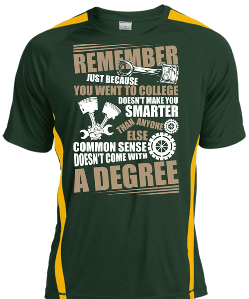 You Went To College T Shirt, Being A Mechanic T Shirt, Cool Shirt