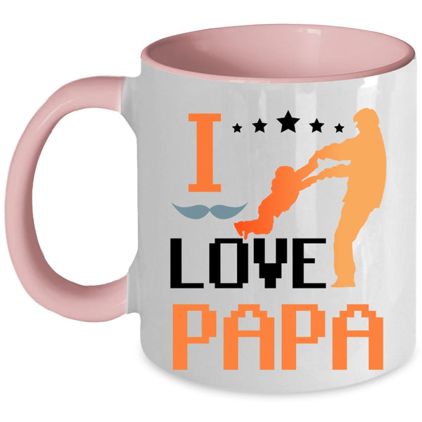 Best Gift For My Son Coffee Mug, I Love Papa Accent Mug