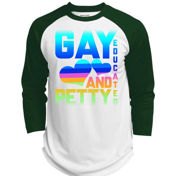 Gay Educated And Petty T Shirt, Being A Gay T Shirt, Awesome T-Shirts  (Polyester Game Baseball Jersey)