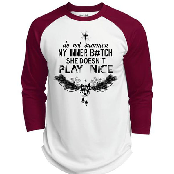 Do Not Summon My Inner T Shirt, This Girl Loves Christmas T Shirt, Awesome T-Shirts  (Polyester Game Baseball Jersey)