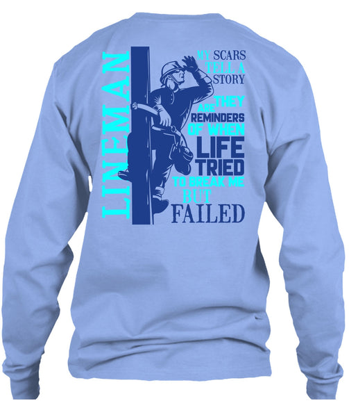 Lineman My Scars Tell A Story T Shirt, I Love Lineman T Shirt