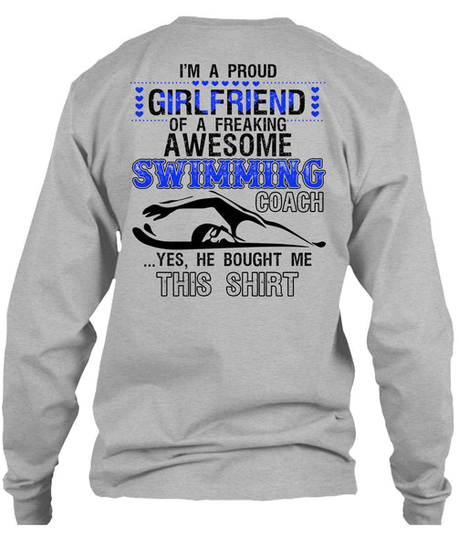 I'm A Proud Girlfriend T Shirt, I Love Swimming T Shirt