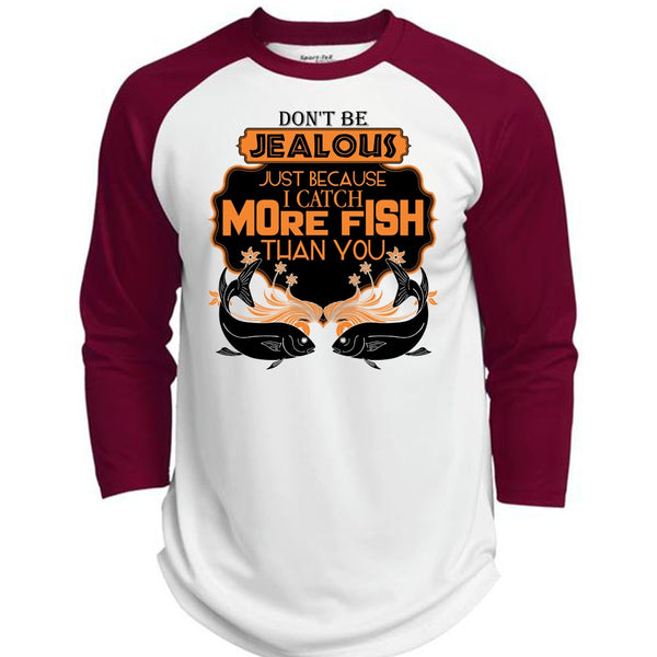 I Catch More Fish Than You T Shirt, I Love Fishing T Shirt, Awesome T-Shirts  (Polyester Game Baseball Jersey)
