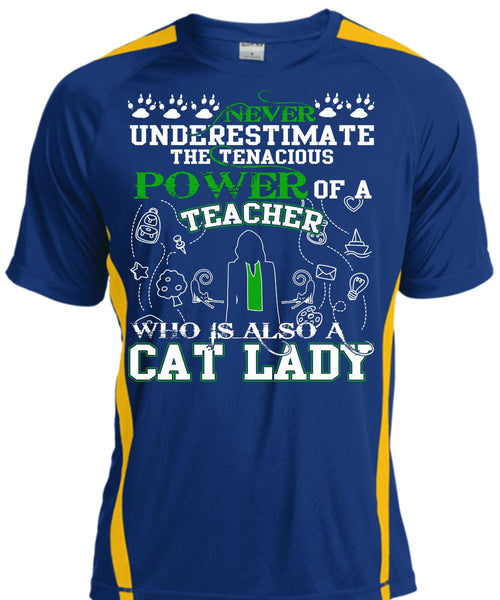 Power Of A Teacher T Shirt, Who Is Also A Cat Lady T Shirt, Cool Shirt