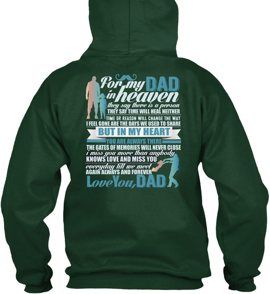 For My Dad In Heaven T Shirt, Love You Dad T Shirt