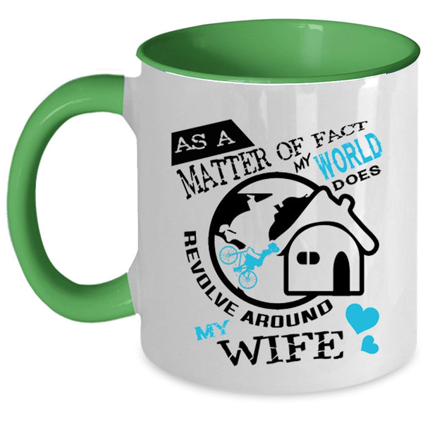 My World Does Revolve Around My Wife Mug, My Husband Cup