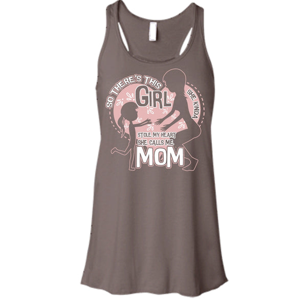 She Kinda Stole My Heart T Shirt, He Calls Me Mom Tank Top