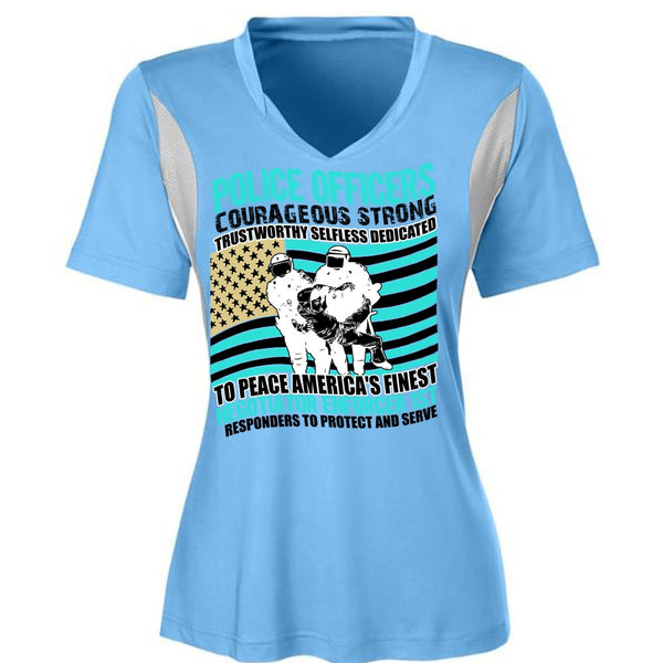 Police Officers Courageous Strong T Shirt, I Love Police T Shirt, Awesome T-Shirts