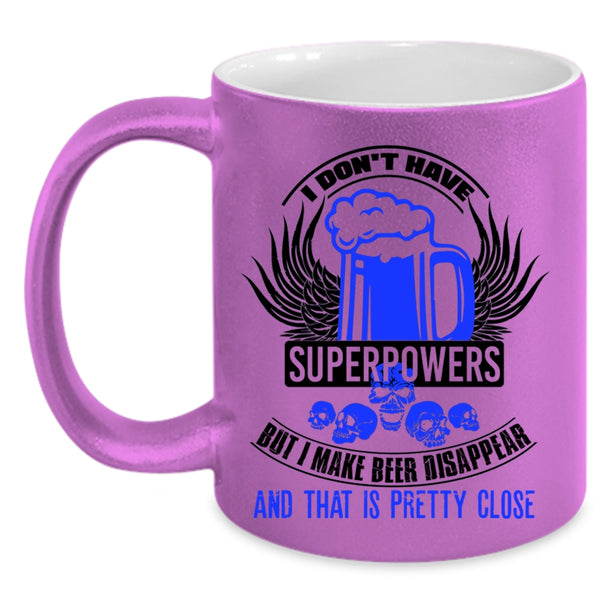 Funny Beer Drinker Coffee Mug, I Make Beer Disappear Accent Mug