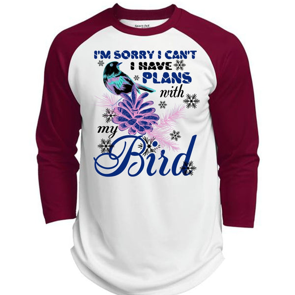 I Have Plans With My Bird T Shirt, Noel Christmas T Shirt, Awesome T-Shirts  (Polyester Game Baseball Jersey)