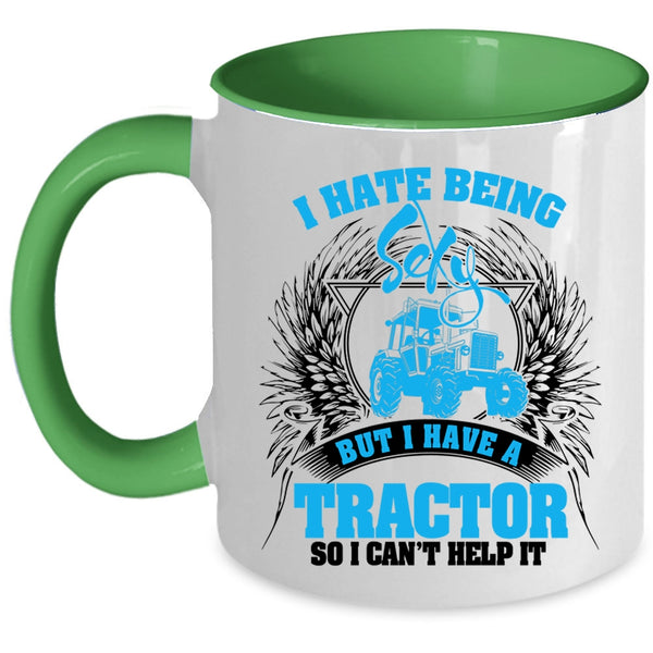 Cool Tractor Driving Coffee Mug, I Have A Tractor Accent Mug