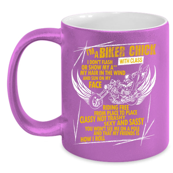 I'm A Biker Chick Coffee Mug, Cool Bikers Coffee Cup