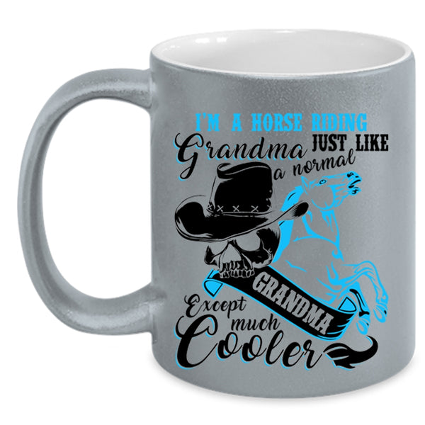 Cool Grandma Coffee Mug, I'm A Horse Riding Grandma Accent Mug