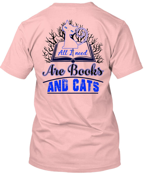All I Need Are Books And Cats T Shirt, I Love Cat T Shirt