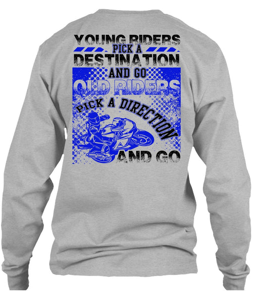 Go Old Riders Pick A Direction T Shirt, I Love Biking T Shirt