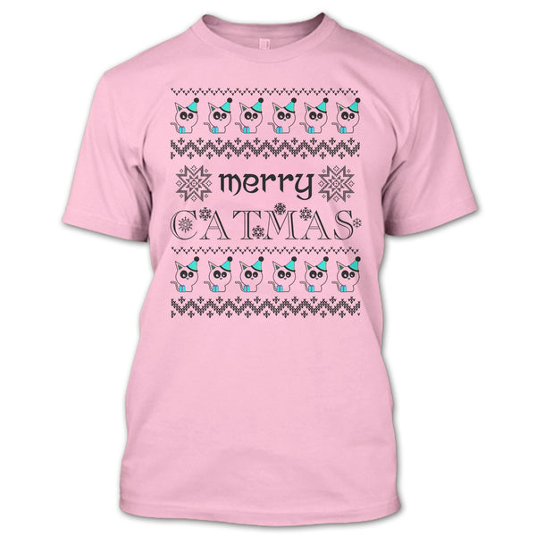 Merry Catmas T Shirt, Merry Christmas Gift T Shirt