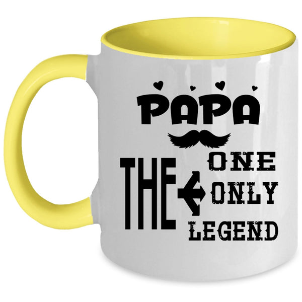 Awesome Gift For Papa Coffee Mug, Papa The One The Only Accent Mug