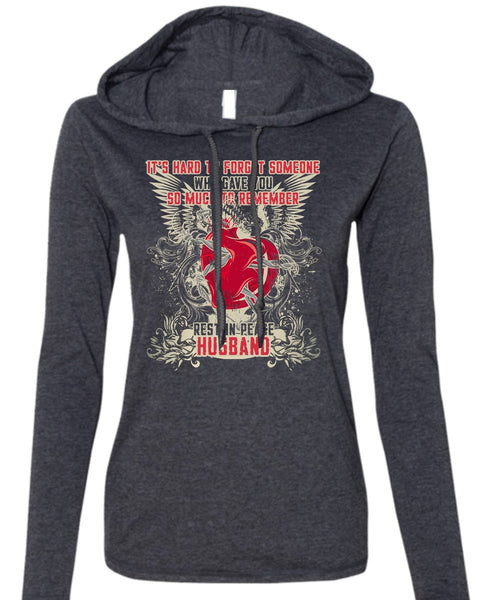 Rest In Peace Husband T Shirt, Being A Husband T Shirt (Anvil Ladies Ringspun Hooded)
